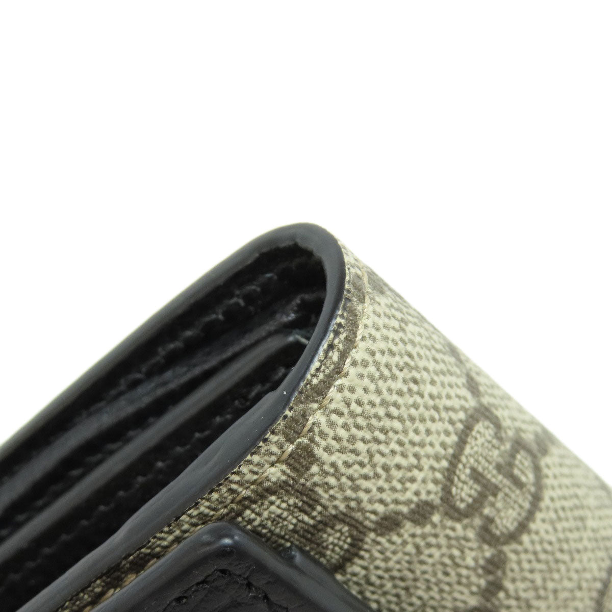 GUCCI Bifold Wallet 598587 leather black Double G Bicolor Medium Wallet Women Used