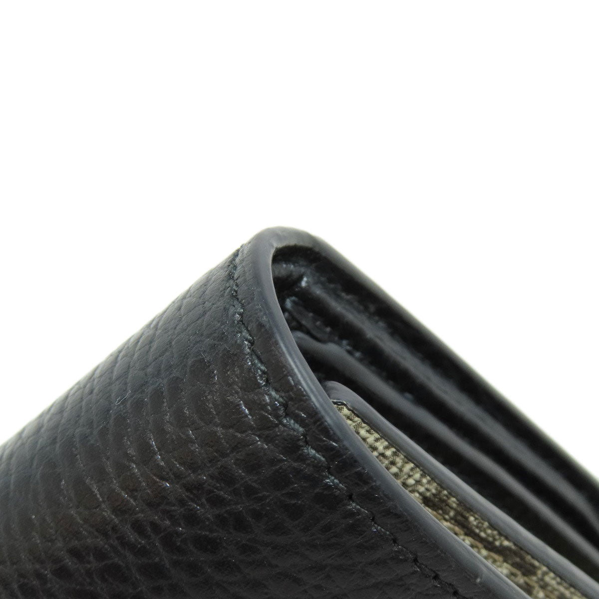 GUCCI Bifold Wallet 598587 leather black Double G Bicolor Medium Wallet Women Used