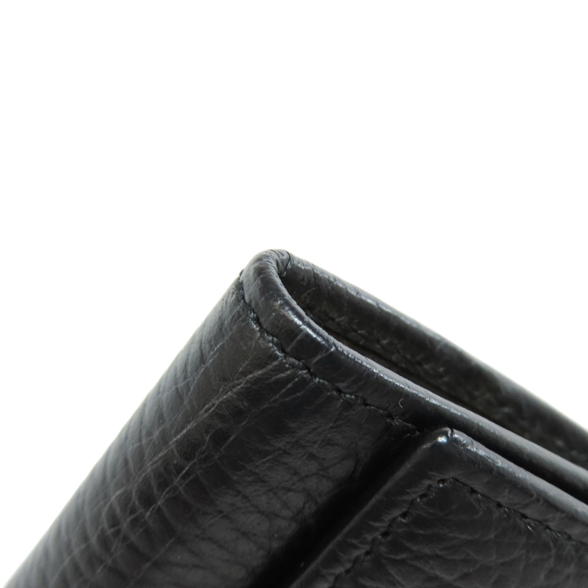GUCCI Key case Key holder  456118 leather black Double G Women Used