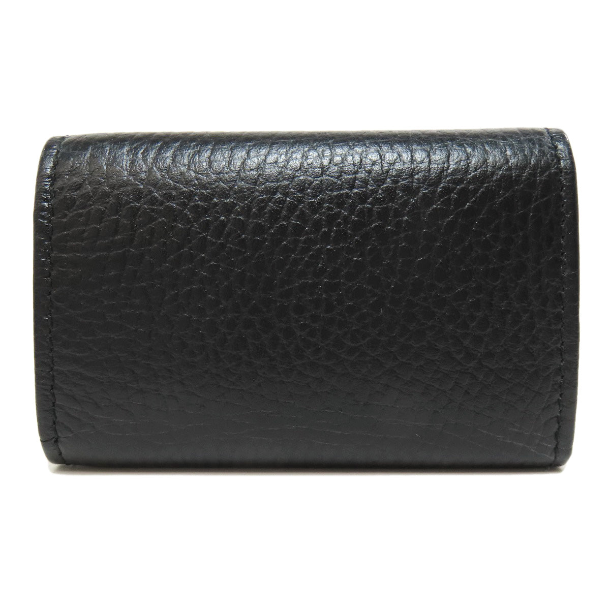 GUCCI Key case Key holder  456118 leather black Double G Women Used