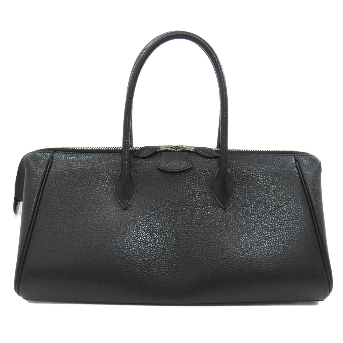 HERMES Tote Bag Calfskin black Paris Bonbay 35 SilverMetal