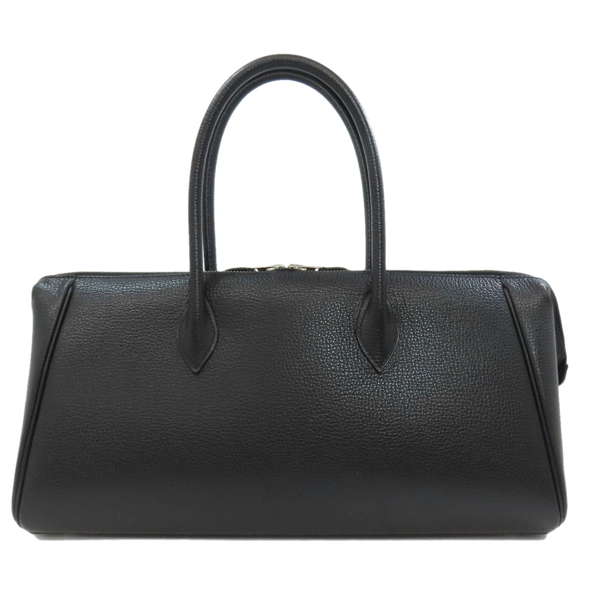 HERMES Tote Bag Calfskin black Paris Bonbay 35 SilverMetal