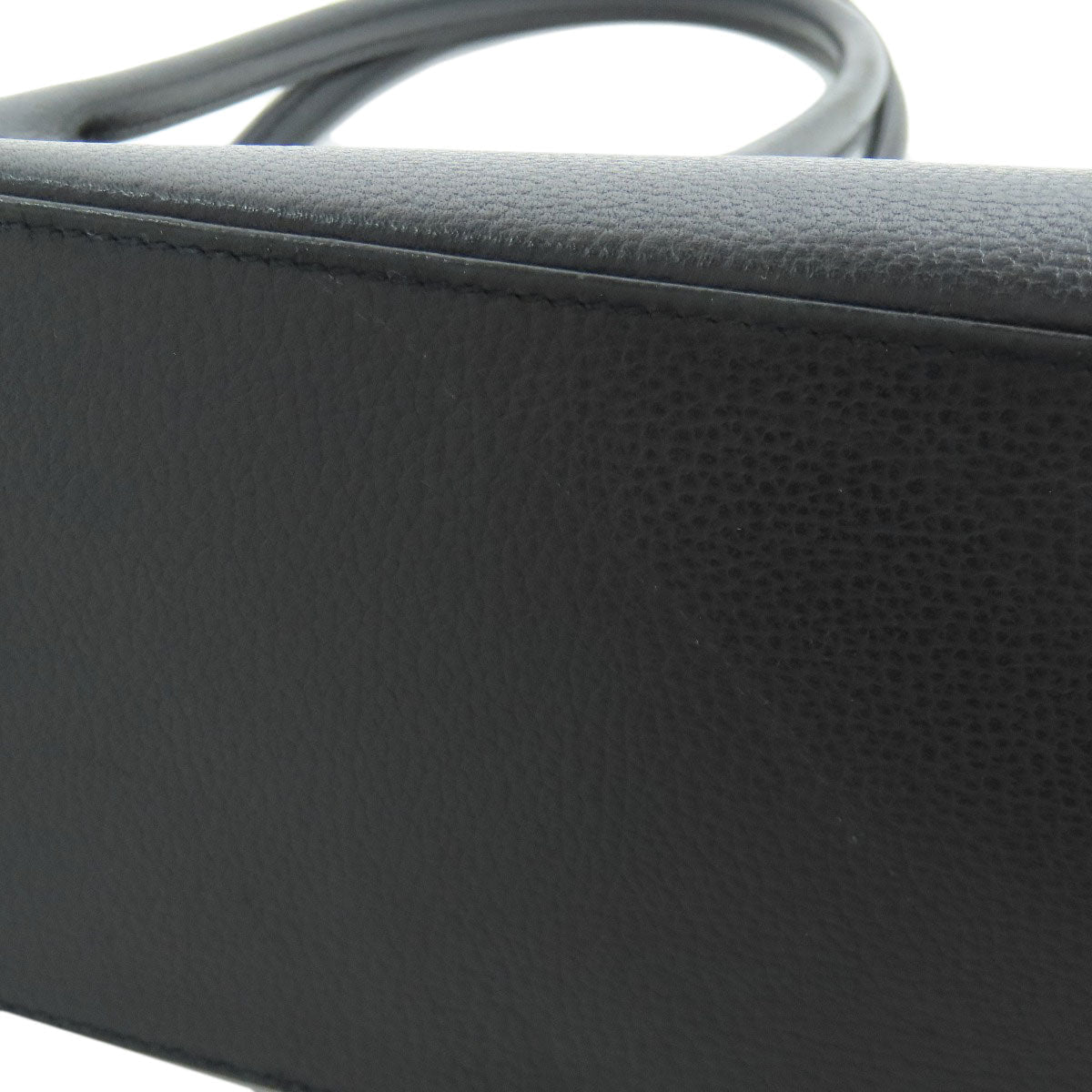 HERMES Tote Bag Calfskin black Paris Bonbay 35 SilverMetal