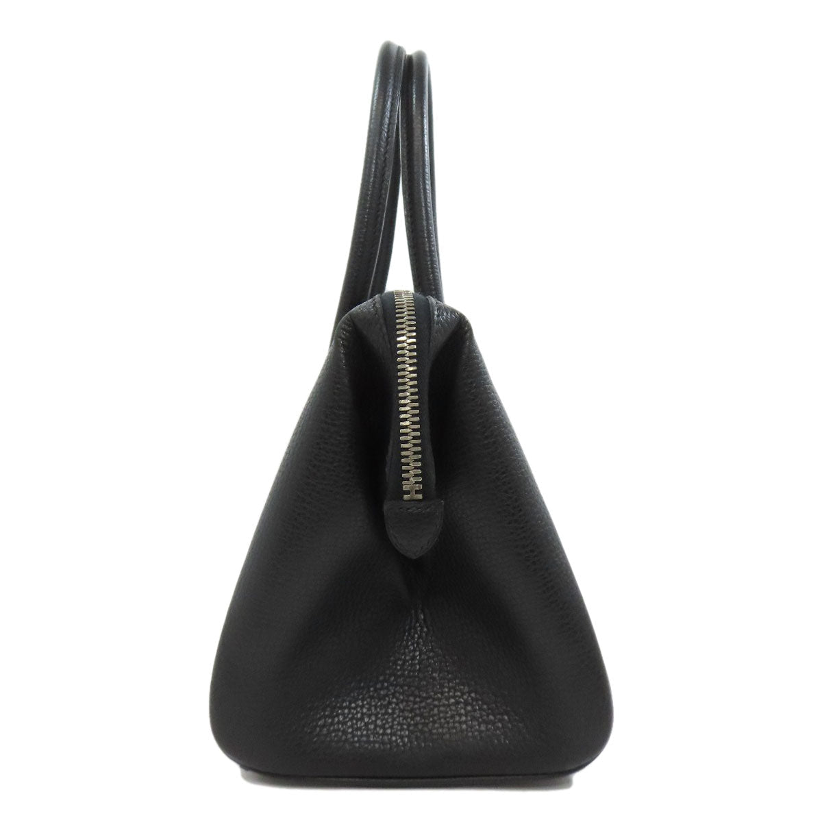 HERMES Tote Bag Calfskin black Paris Bonbay 35 SilverMetal