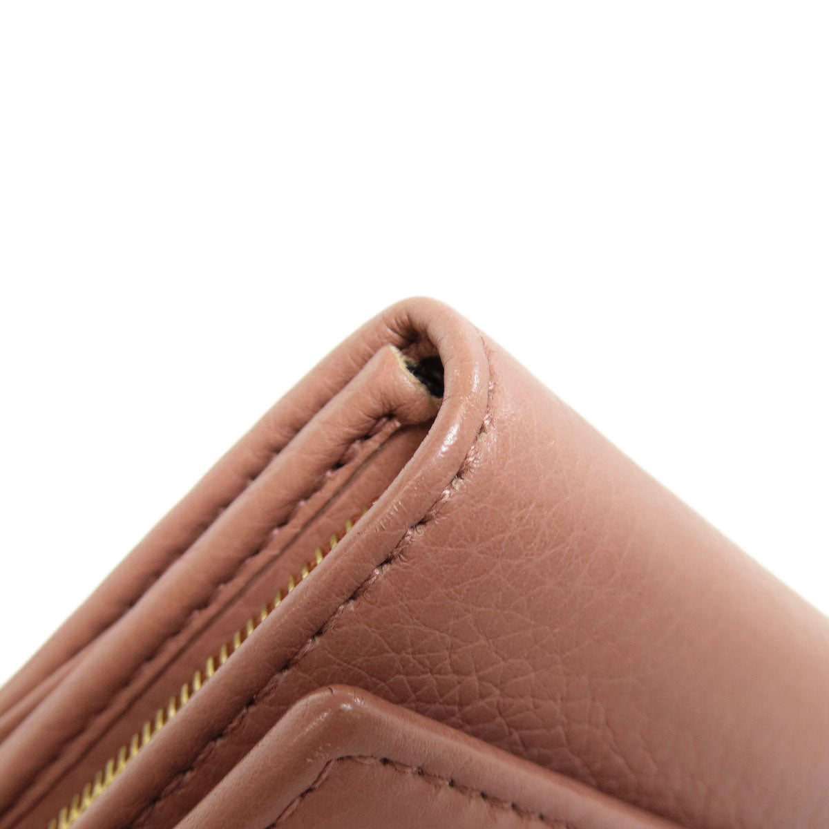 GUCCI Long Wallet Purse 376186 leather pink Swing Women Used