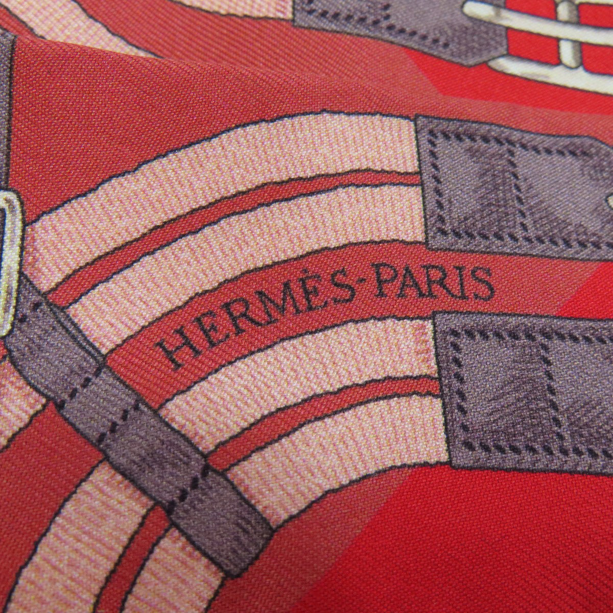 HERMES scarf silk Brown Twilly Women Used
