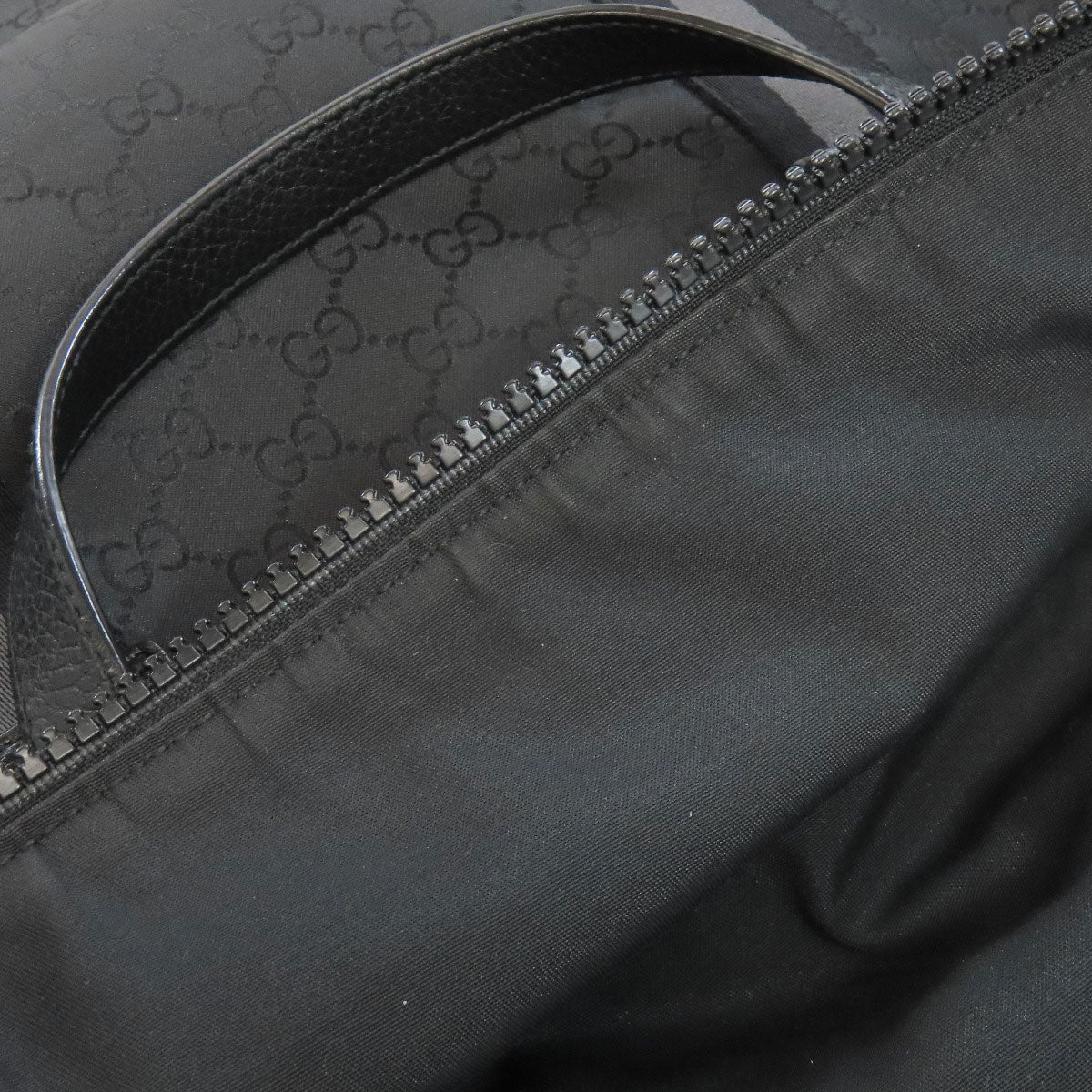 GUCCI Boston Duffel bag 449180 Nylon black GG outlet Women Used