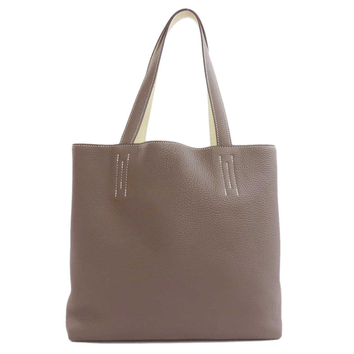 HERMES Tote Bag Taurillon Clemence gray Doble Sense 28