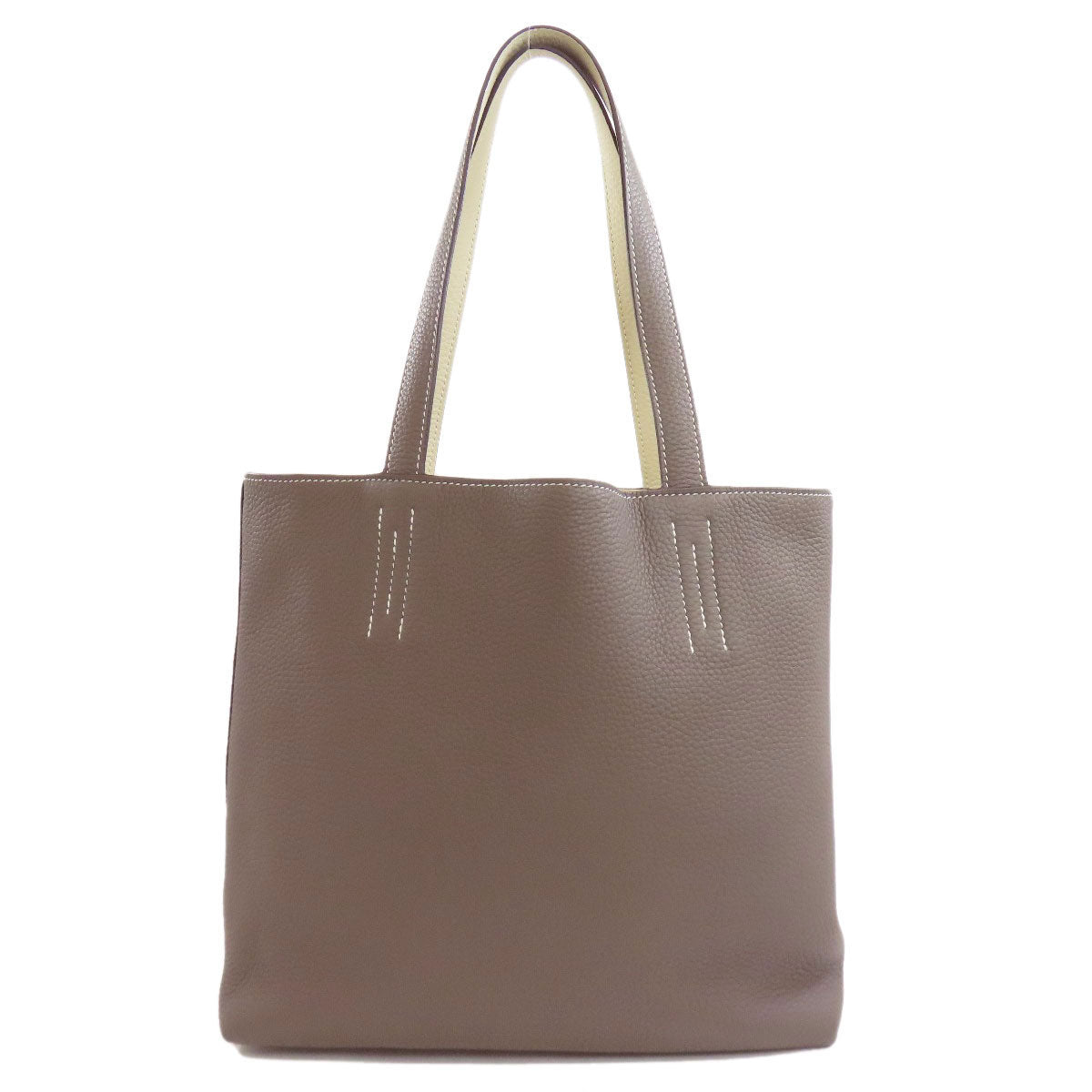 HERMES Tote Bag Taurillon Clemence gray Doble Sense 28