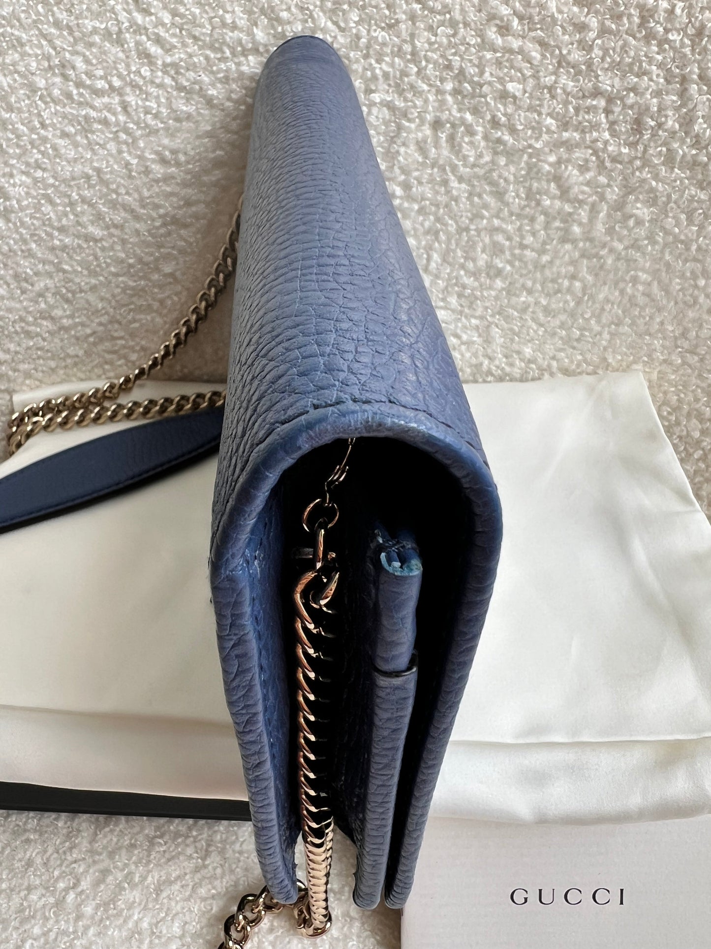 Gucci Blue Soho Chain Wallet