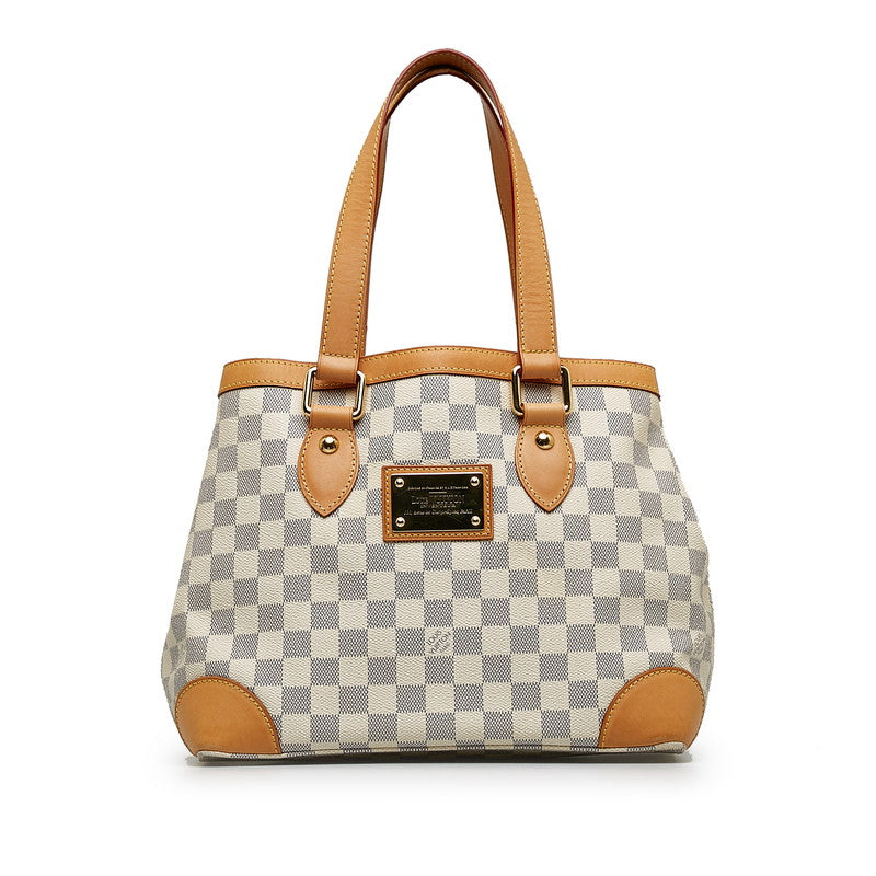 Louis Vuitton Damière Azur Hamsteed PM Handbag N51207 White PVC Leather  Louis Vuitton