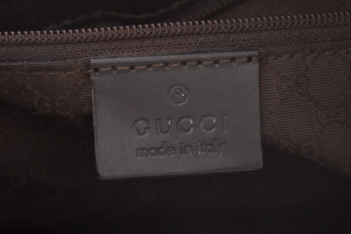 Gucci Tan Web Canvas Shoulder Handbag