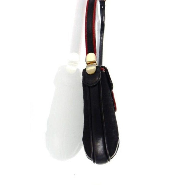 Gucci Gg Shoulder W Guccissima Print Canvasleather Pouchette Raised Black Micro Gred Trim Supreme Ca