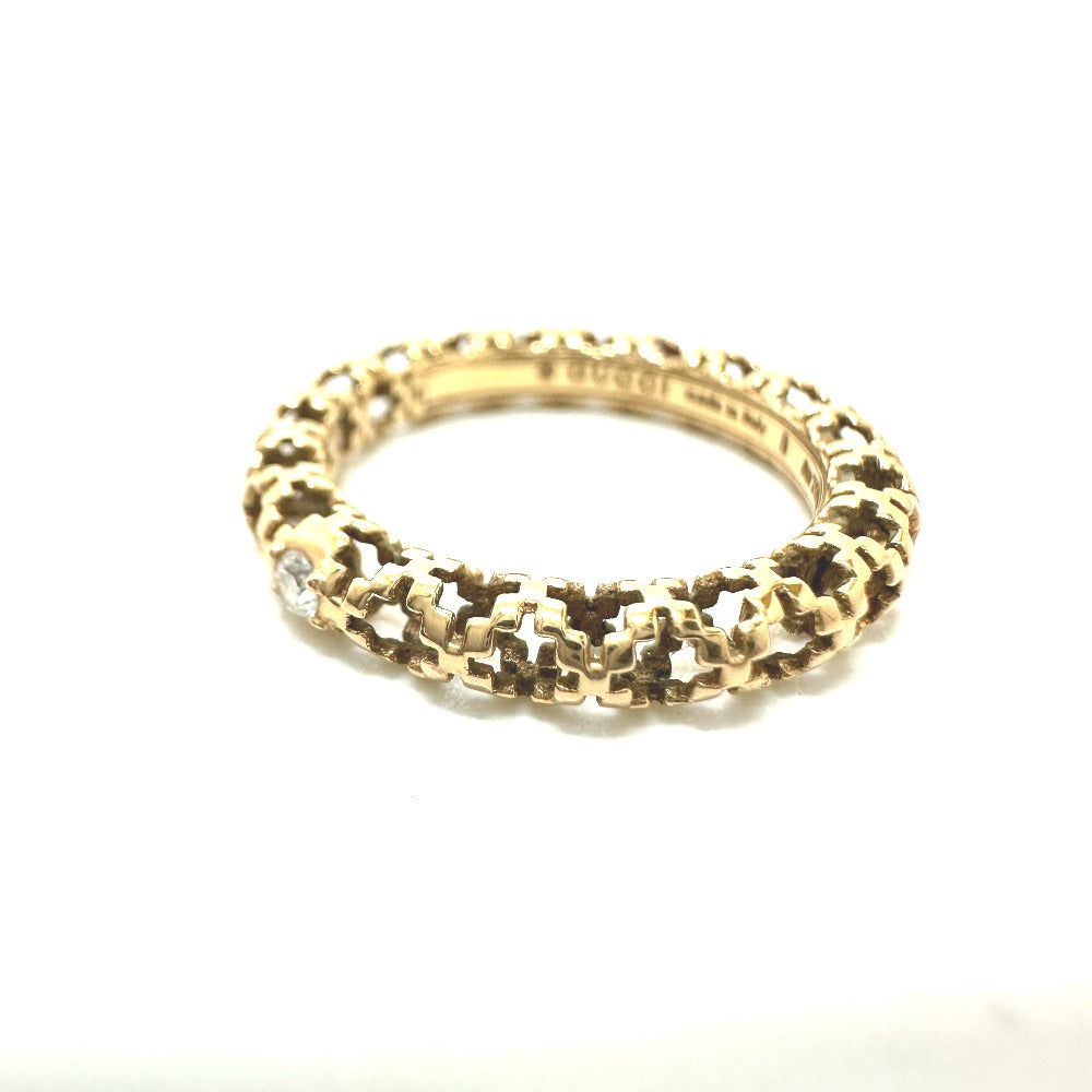 GUCCI Ring 18K Pink Gold gold 1P diamond 8