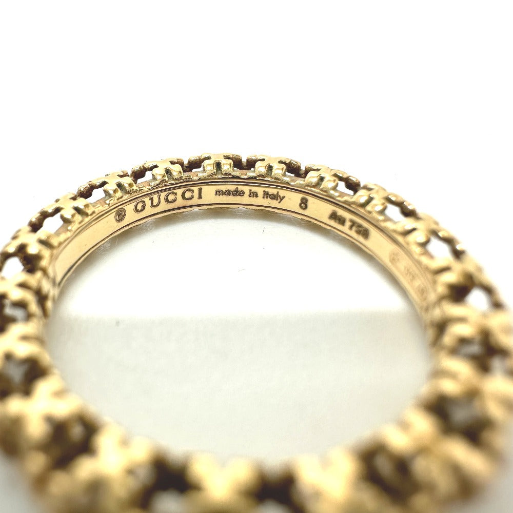 GUCCI Ring 18K Pink Gold gold 1P diamond 8