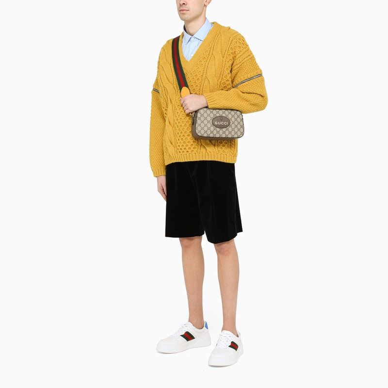 Gucci Yellow Knitted Sweater With Zip Detailing Men