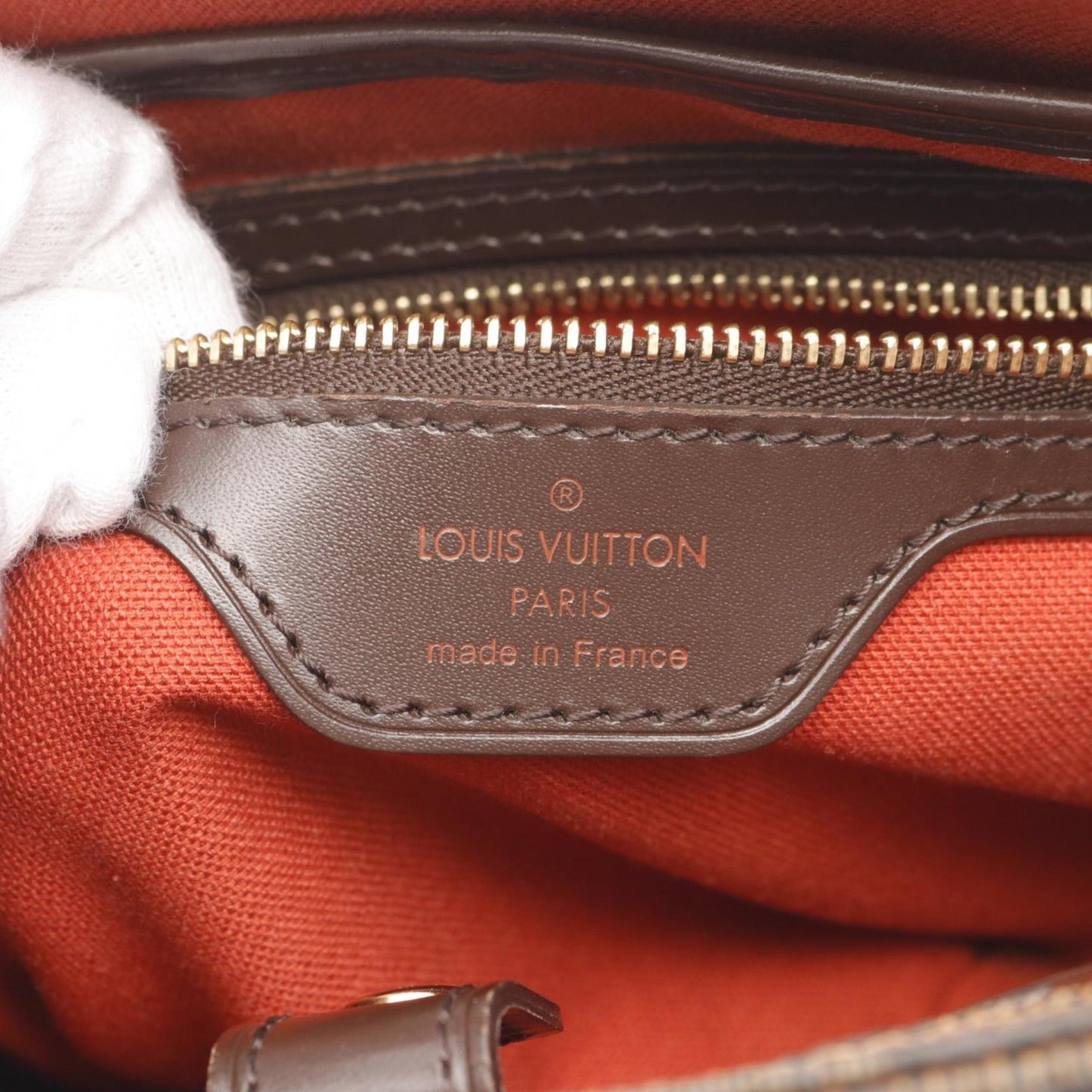Louis Vuitton  Ebene Coated Canvas Leather Handbag