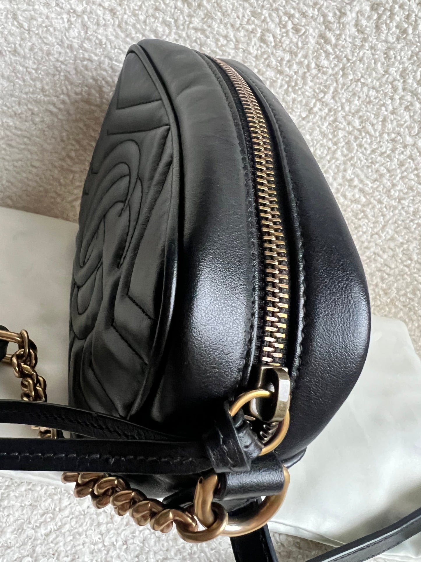 Gucci GG Black Marmont Mini Shoulder Bag (RRP £1,360)