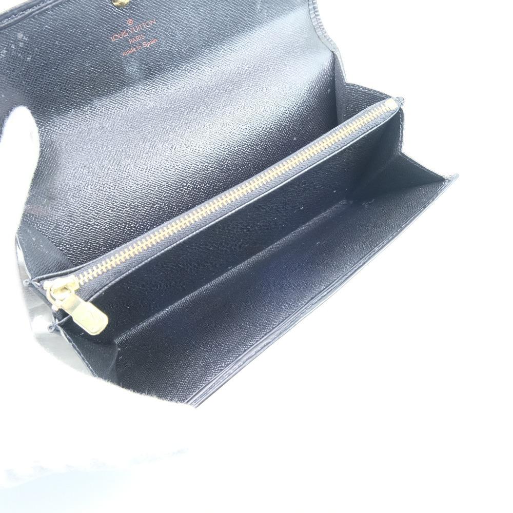 Louis Vuitton Black Leather Portefeuille Sarah wallet accessories
