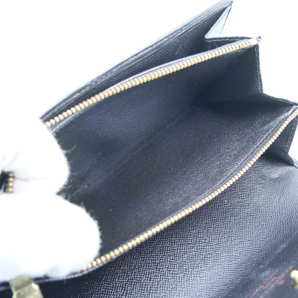 Louis Vuitton Black Leather Portefeuille Sarah wallet accessories