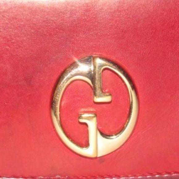 Gucci Supple Dark Red GG Leather XL Checkbook