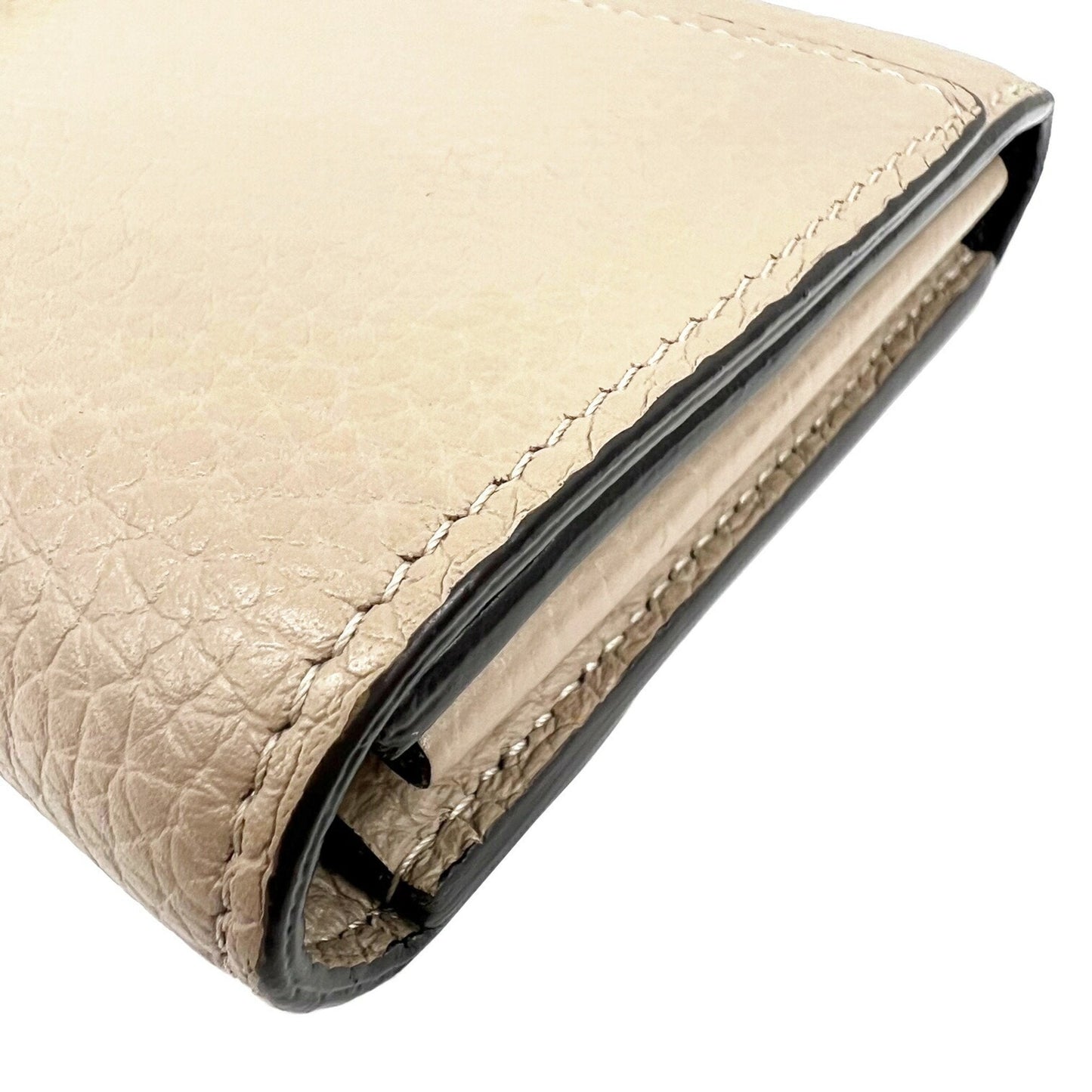 Louis Vuitton Beige Leather Portefeuille capucines wallet accessories
