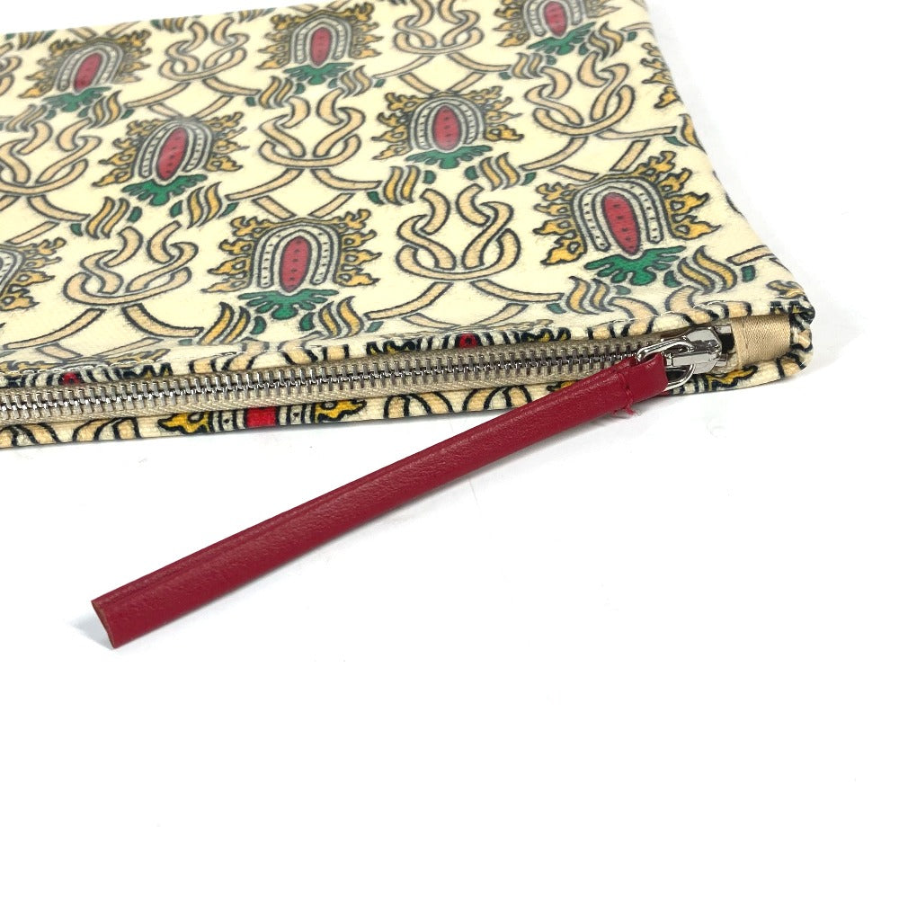 GUCCI Clutch bag Coated canvas Red Garden Women Used
