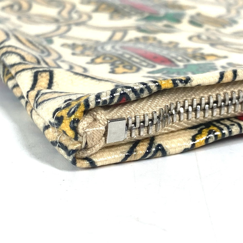 GUCCI Clutch bag Coated canvas Red Garden Women Used