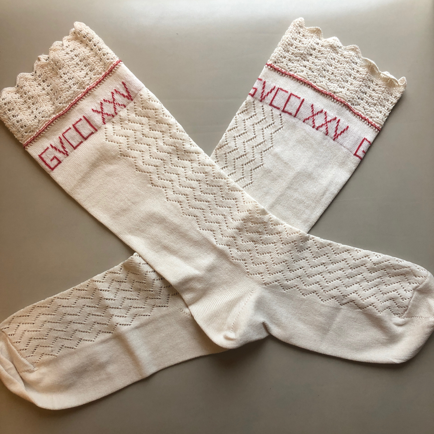 Gucci GVCCI XXV Cotton Knit Socks in Ivory