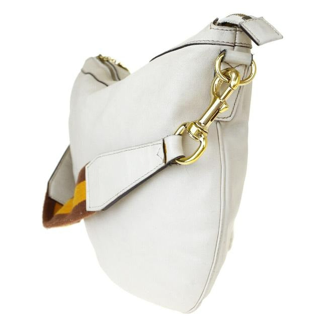 Gucci Shoulder Xl W Style Sherry Striped Strap White Leather Hobo Bag