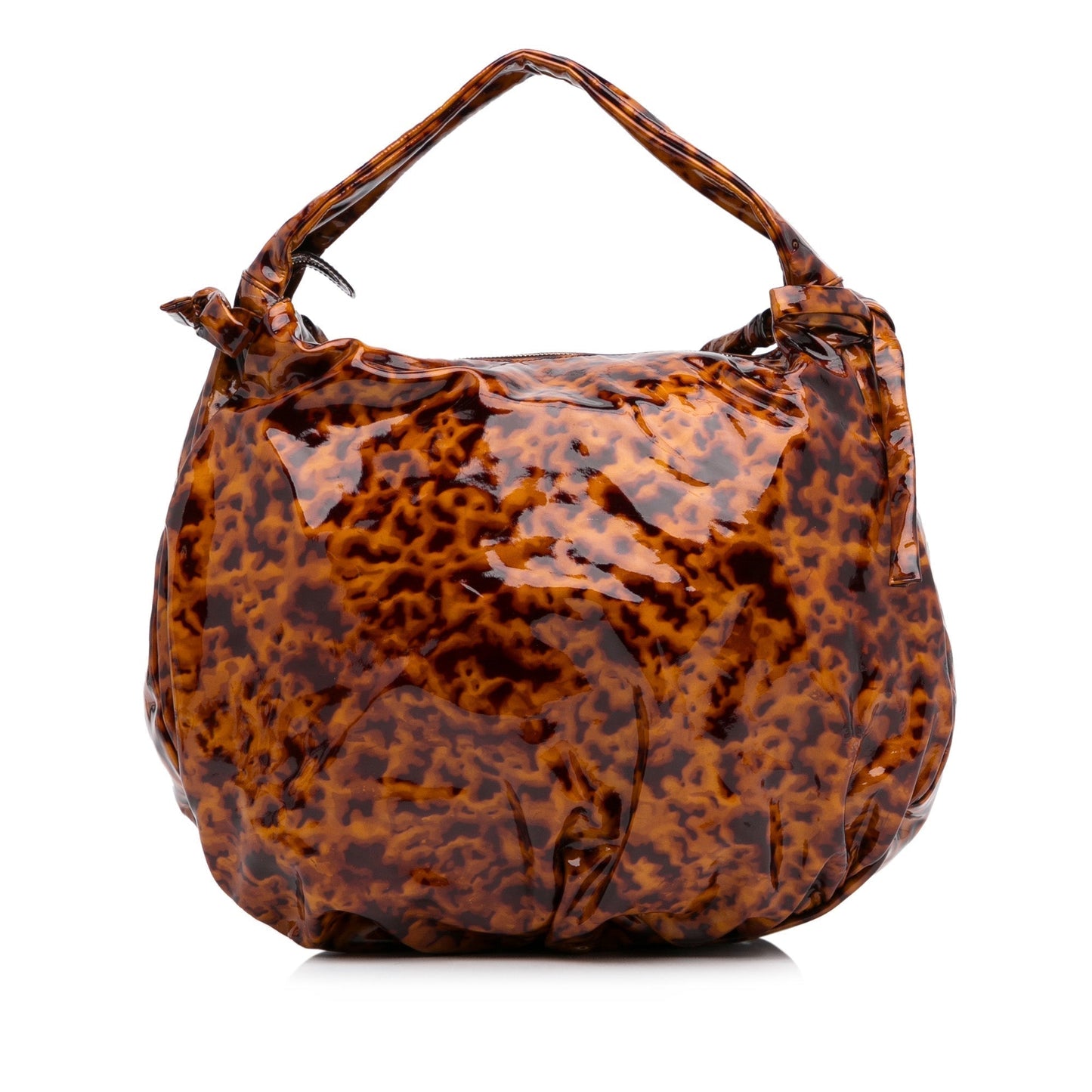 Gucci Hysteria Tortoise Shell Medium Brown Patent Leather