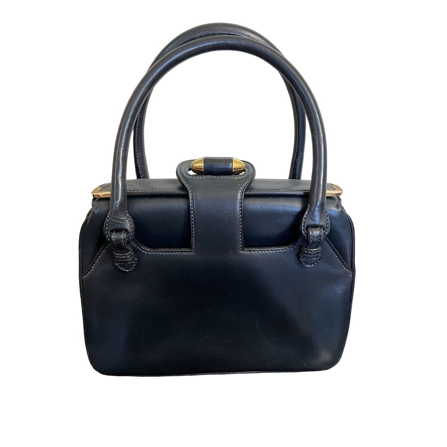 Gucci, navy leather shoulder bag satchel