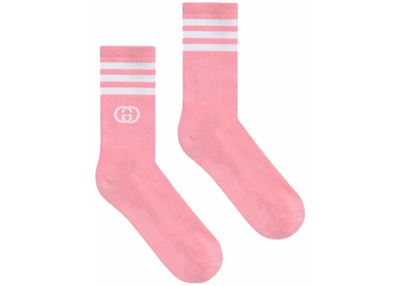 Gucci x Adidas Pink Sport Sock with White Interlocking GG