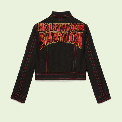 Gucci Hollywood Babylon Denim Jacket in Black