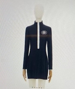 Gucci Logo Zip Dress in Black