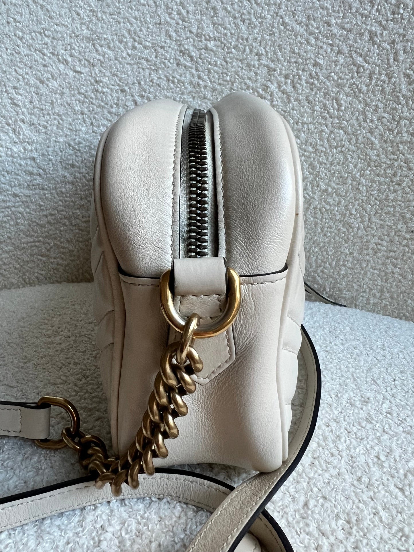 Gucci GG White Marmont Small Shoulder Bag (RRP £1440)