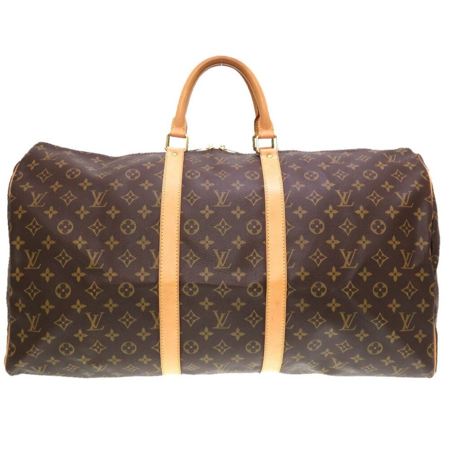 Louis Vuitton Brown Canvas Keepall 55 travel bag