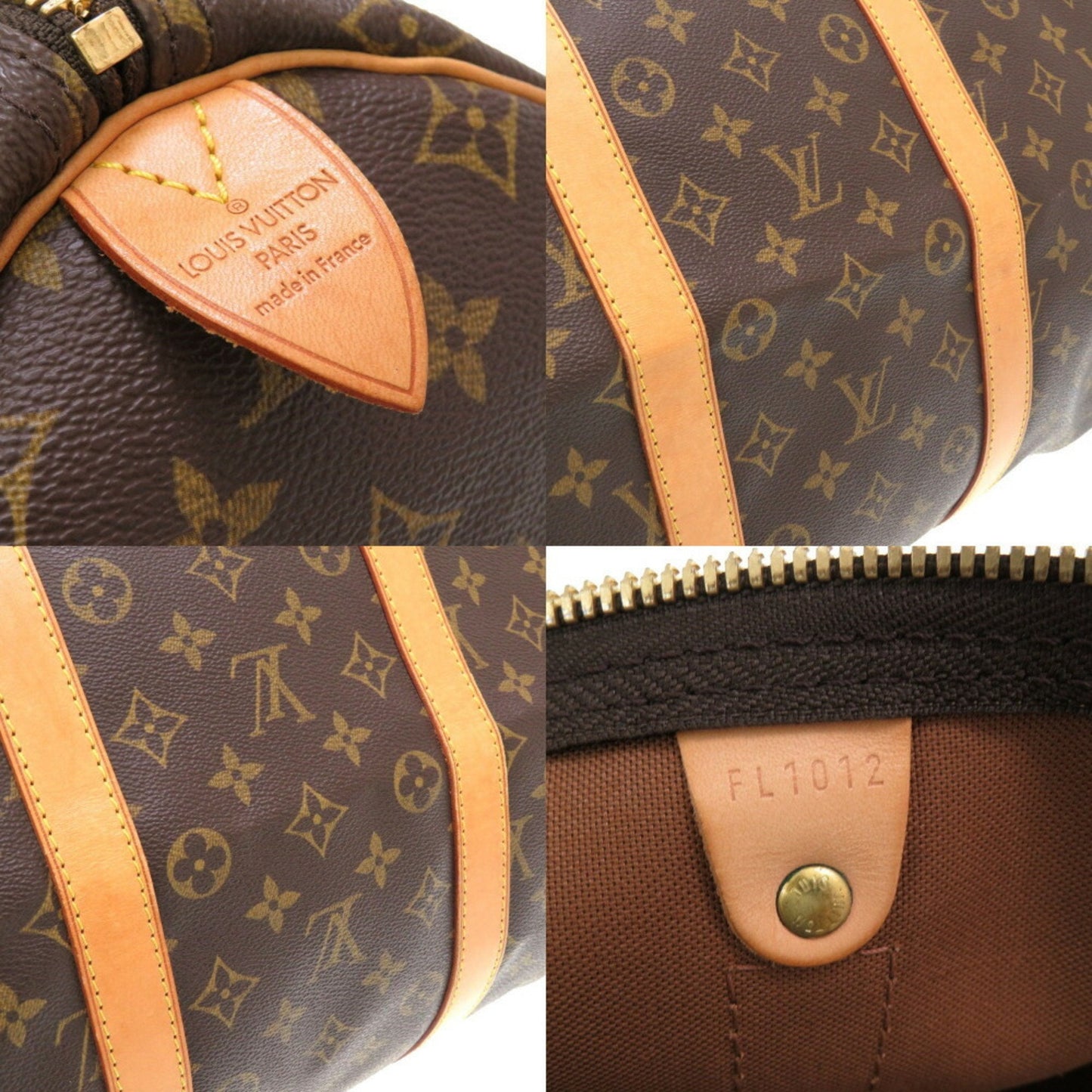 Louis Vuitton Brown Canvas Keepall 55 travel bag