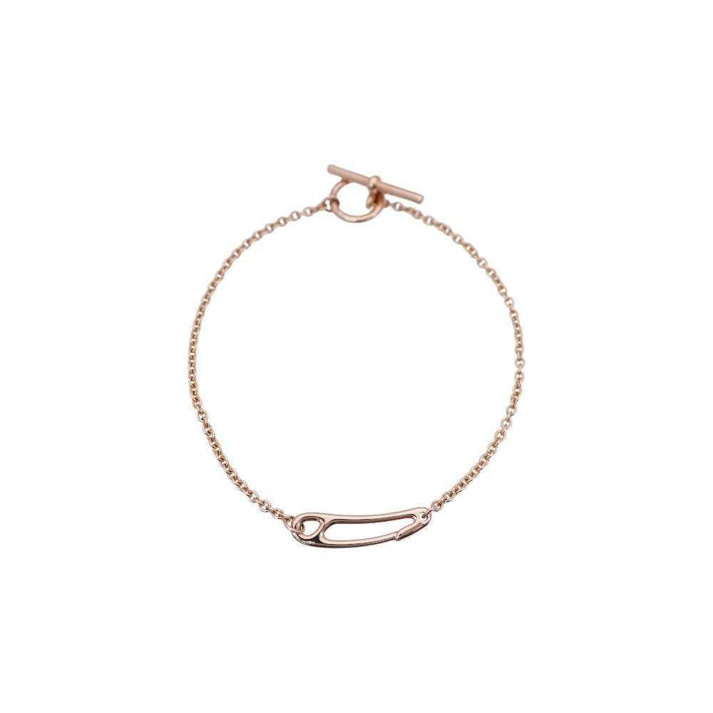 HERMES bracelet K18 Pink Gold Pink gold Chene Dunkle Mini Punk SH