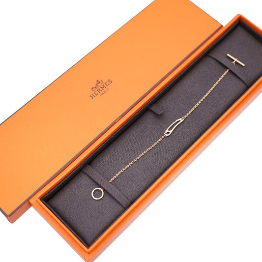 HERMES bracelet K18 Pink Gold Pink gold Chene Dunkle Mini Punk SH