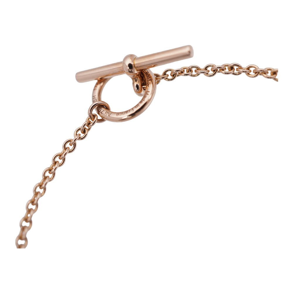 HERMES bracelet K18 Pink Gold Pink gold Chene Dunkle Mini Punk SH
