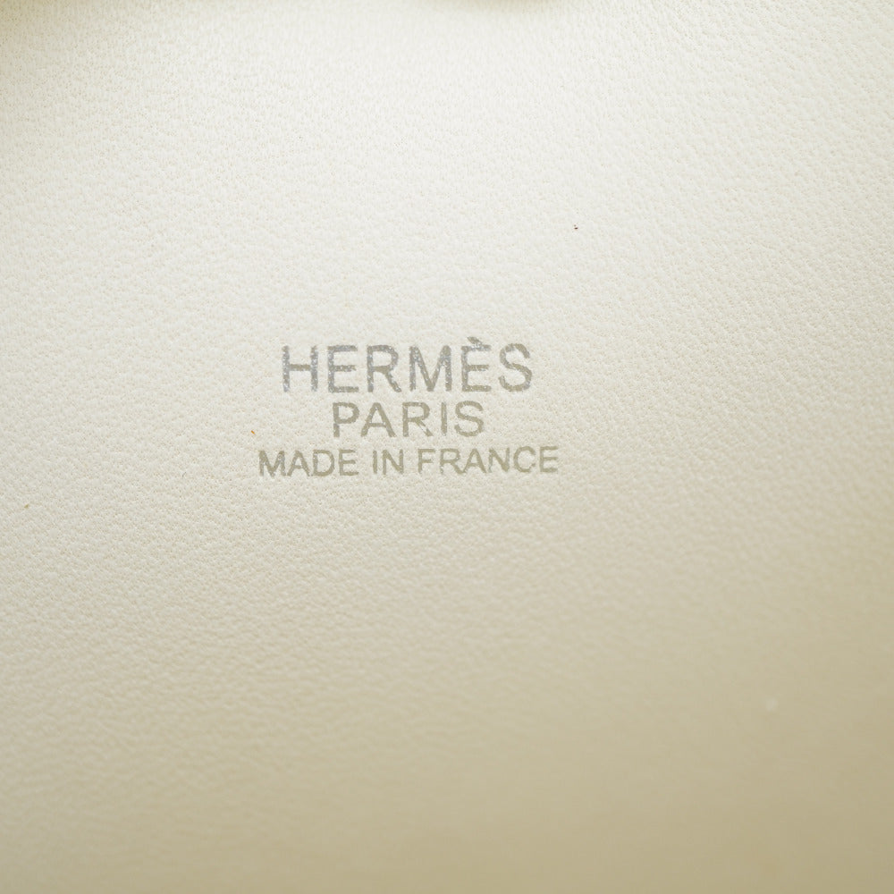 HERMES Handbag Toile H, Taurillon Clemence white Bored 31