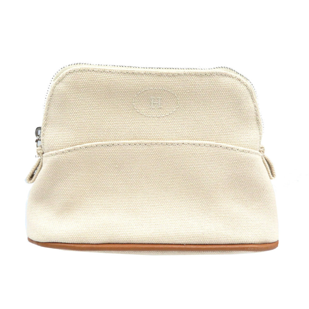 HERMES Pouch canvas natural Bored pouch Women Used