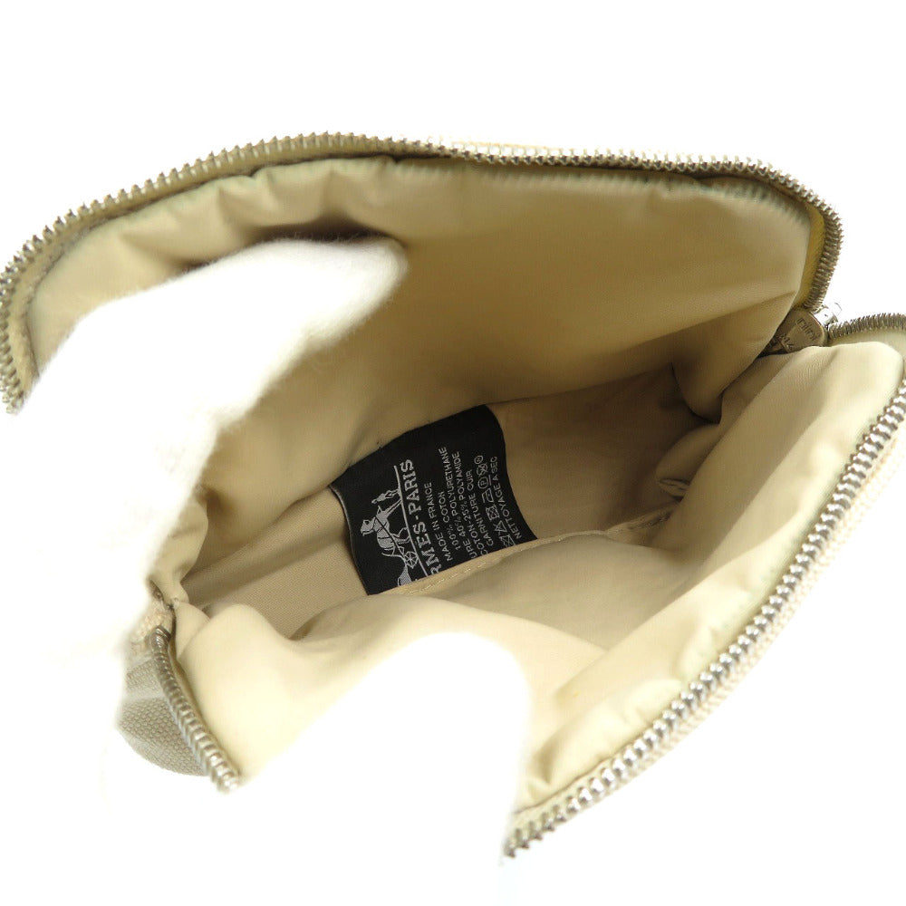 HERMES Pouch canvas natural Bored pouch Women Used