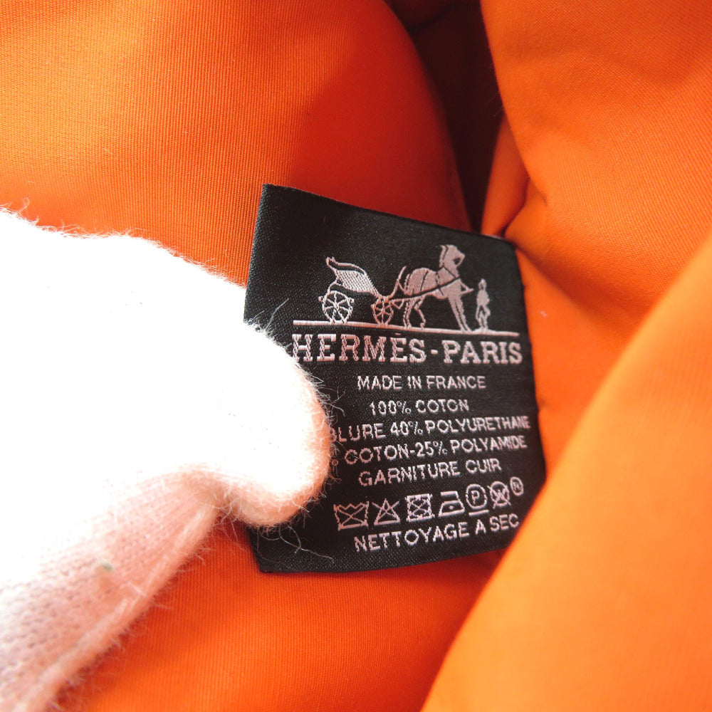 HERMES Pouch canvas Orange Bored pouch Women Used
