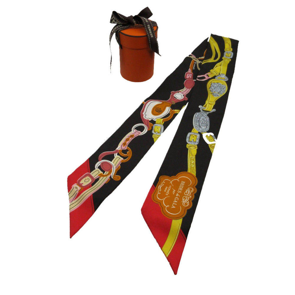 HERMES scarf silk Evennes Twilly Bride de Gala Applique Piqué