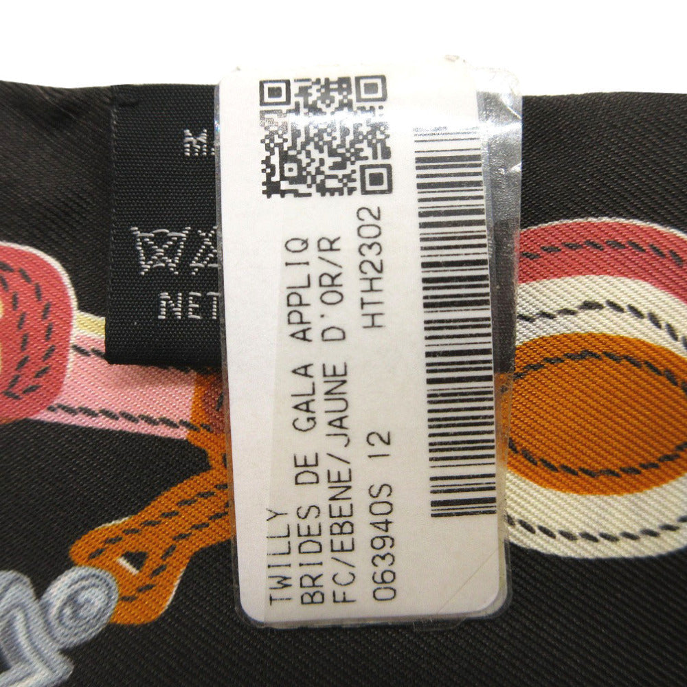 HERMES scarf silk Evennes Twilly Bride de Gala Applique Piqué