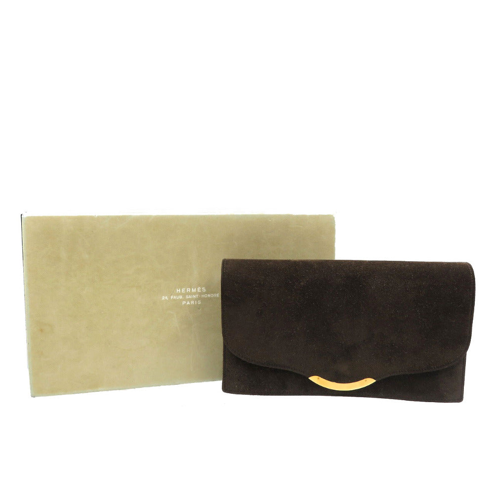 HERMES Clutch bag Doblis Brown Women Used