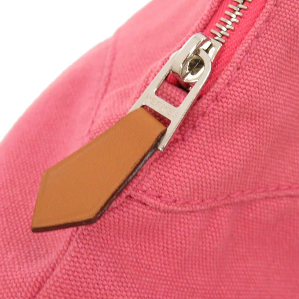 HERMES Pouch canvas pink Bolide Pouch TGM 34 Women Used