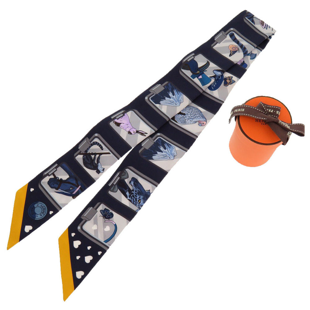 HERMES scarf silk Marin Twilly Story